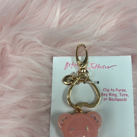BETSEY JOHNSON PINK GUMMY BEAR BAG CHARM - Picture 3 of 3